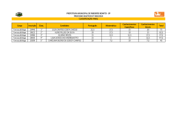 Classificação Final Processo Seletivo n.º 002/2014