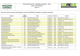 Edital III - Consulte o Resultado Parcial