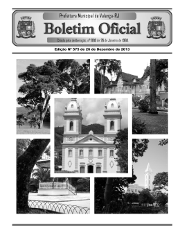 RJ Edi&ccedil;&atilde;o 575 - Prefeitura Municipal de Valen&ccedil;a