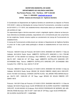 Licen&ccedil;a Inicial de Funcionamento