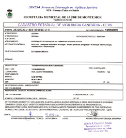 Licen&ccedil;a de Funcionamento - SIVISA
