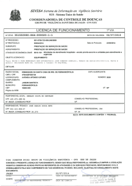 .SIVISA Sll&ccedil;rema de Informa&ccedil;&atilde;o em Mgi/&acirc;ncm .San&fnof;f&aacute;ria