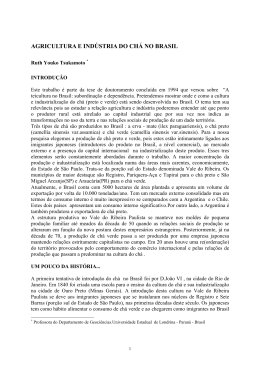 AGRICULTURA E IND&Uacute;STRIA DO CH&Aacute; NO BRASIL