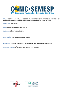 T&Iacute;TULO: ESTUDO DAS POPULA&Ccedil;&Otilde;ES DE - O Conic