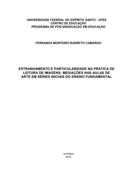 estranhamento e particularidade na prática de leitura de imagens