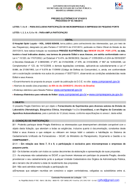 RECIBO DE RETIRADA DE EDITAL