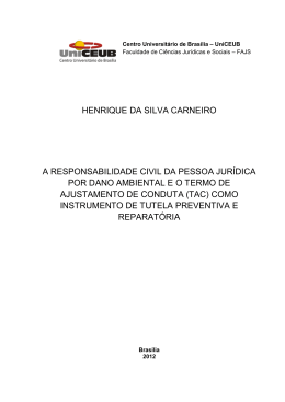 HENRIQUE DA SILVA CARNEIRO A RESPONSABILIDADE CIVIL