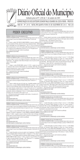 Di&aacute;rio Oficial do Munic&iacute;pio - Prefeitura Municipal do Natal