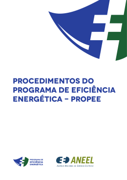 Procedimentos do Programa de Efici&ecirc;ncia Energ&eacute;tica