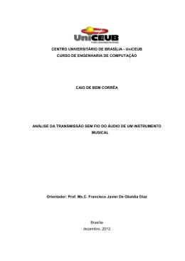 An&aacute;lise da transmiss&atilde;o sem fio do &aacute;udio de um