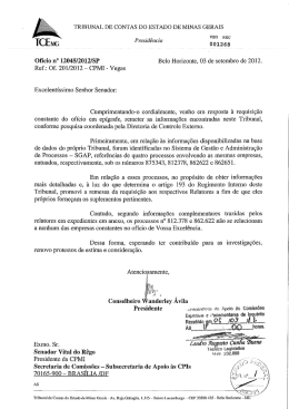 TRIBUNAL DE CONTAS DO ESTADO DE MINAS