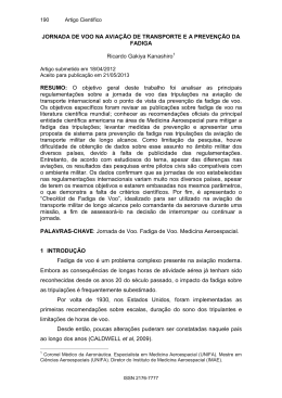 9 jornada de voo na avia&ccedil;&atilde;o de transporte e a