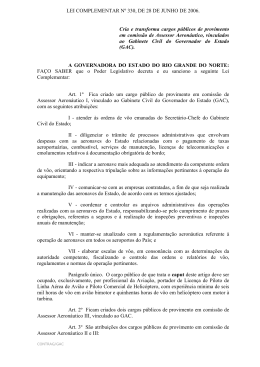 Lei Comp. n&ordm; 330 de 28/06/2006 - Assembleia Legislativa do Rio