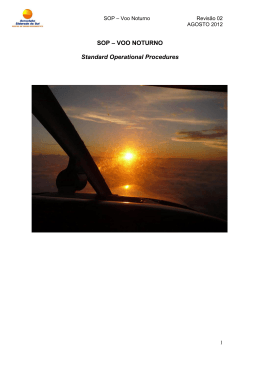 SOP – VOO NOTURNO Standard Operational Procedures