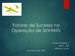 Fatores de Sucesso na Opera&ccedil;&atilde;o de SisVANTs