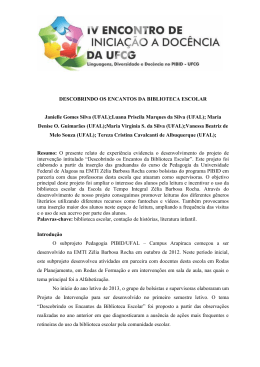 DESCOBRINDO OS ENCANTOS DA BIBLIOTECA ESCOLAR
