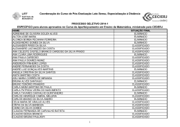 Resultado Final - ESPCEDERJ 2014-1