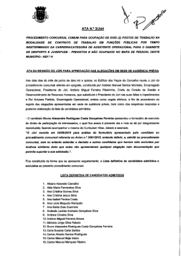 Ata n.º 3 da reunião do Júri para apreciação das alegações em