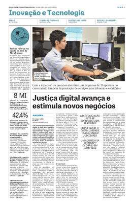 Justiça digital avança e estimula novos negócios - AD