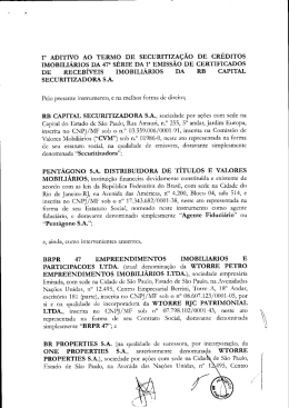 1&deg; ADITIVO AO TERMO DE sEcURITIzA&ccedil;&Atilde;O DE cREDITOs