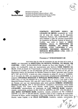 contrato irficta/pr 02/2011, de - Receita Federal