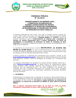 PREFEITURA MUNICIPAL DE NOVO GAMA