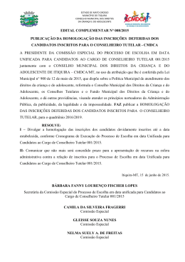 edital complementar n&ordm; 008 de 15.07.2015
