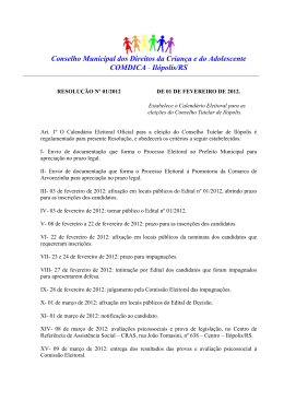 resolu&ccedil;&atilde;o 001 - calend&aacute;rio elei&ccedil;&otilde;es conselho tutelar