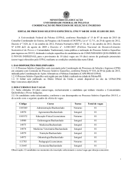Edital 048/2015 &ndash; Abertura de Inscri&ccedil;&otilde;es