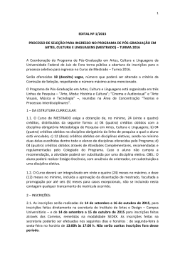 EDITAL MESTRADO ACL DIVULGA&Ccedil;&Atilde;O Turma 2016