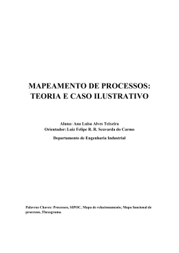 mapeamento de processos: teoria e caso ilustrativo - PUC-Rio