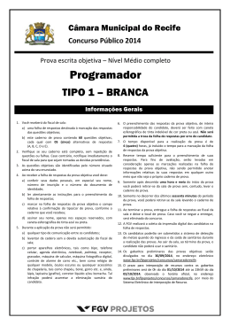Programador - FGV Projetos