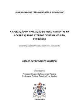 a aplicação da avaliação de risco ambiental na localização de
