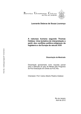Leonardo Delarue de Souza Louren&ccedil;o A natureza