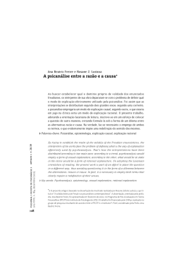 A psican&aacute;lise entre a raz&atilde;o e a causa*