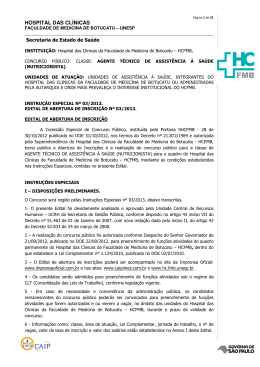 Edital para nutricionista