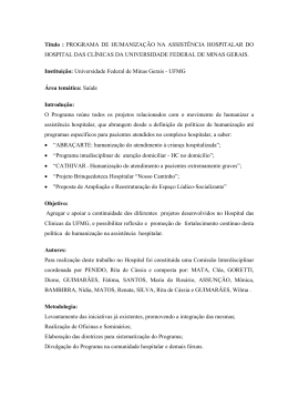 Programa de Humanização na Assistência Hospitalar do