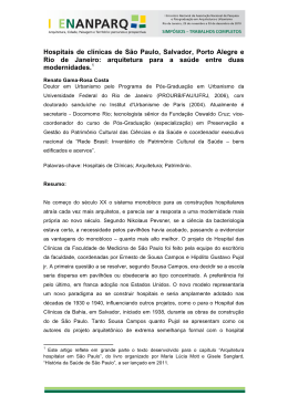 Hospitais de cl&iacute;nicas de S&atilde;o Paulo, Salvador, Porto