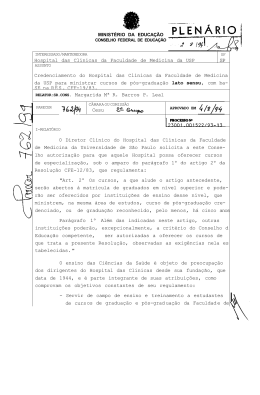 Hospital das Cl&iacute;nicas da Faculdade de Medicina da USP