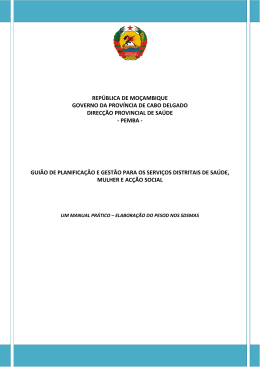 gui&atilde;o de planifica&ccedil;&atilde;o distrital em sa&uacute;de parte i