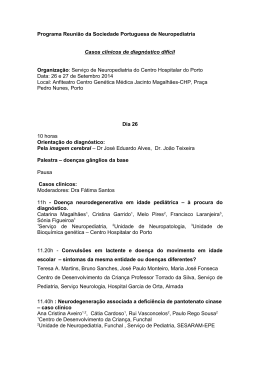 Programa preliminar da Reuni&atilde;o da Sociedade Portuguesa de