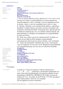 Acord&atilde;o do Supremo Tribunal Administrativo