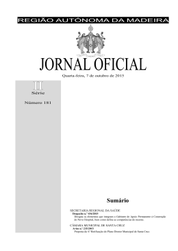 JORNAL OFICIAL - Governo Regional da Madeira