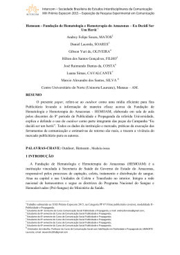 Hemoam - Funda&ccedil;&atilde;o de Hematologia e Hemoterapia do