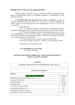 Siglas SES - Secretaria Estadual de Sa&uacute;de