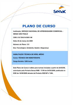 PLANO DE CURSO - Senac São Paulo