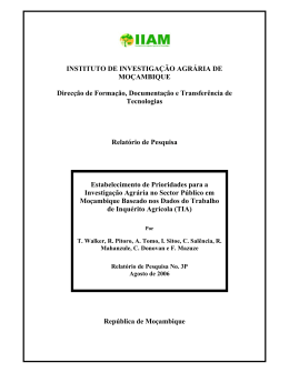 Instituto de Investiga&ccedil;&atilde;o Agr&aacute;ria de Mo&ccedil;ambique