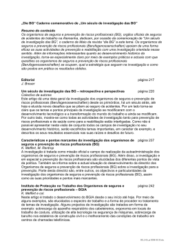 „Die BG“ Caderno comemorativo de „Um século de