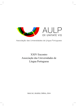 XXIV Encontro Associação das Universidades de Língua Portuguesa