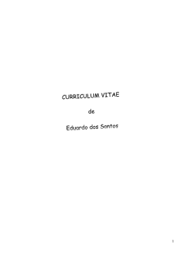 CURRICULUM VITAE de Eduardo dos Santos